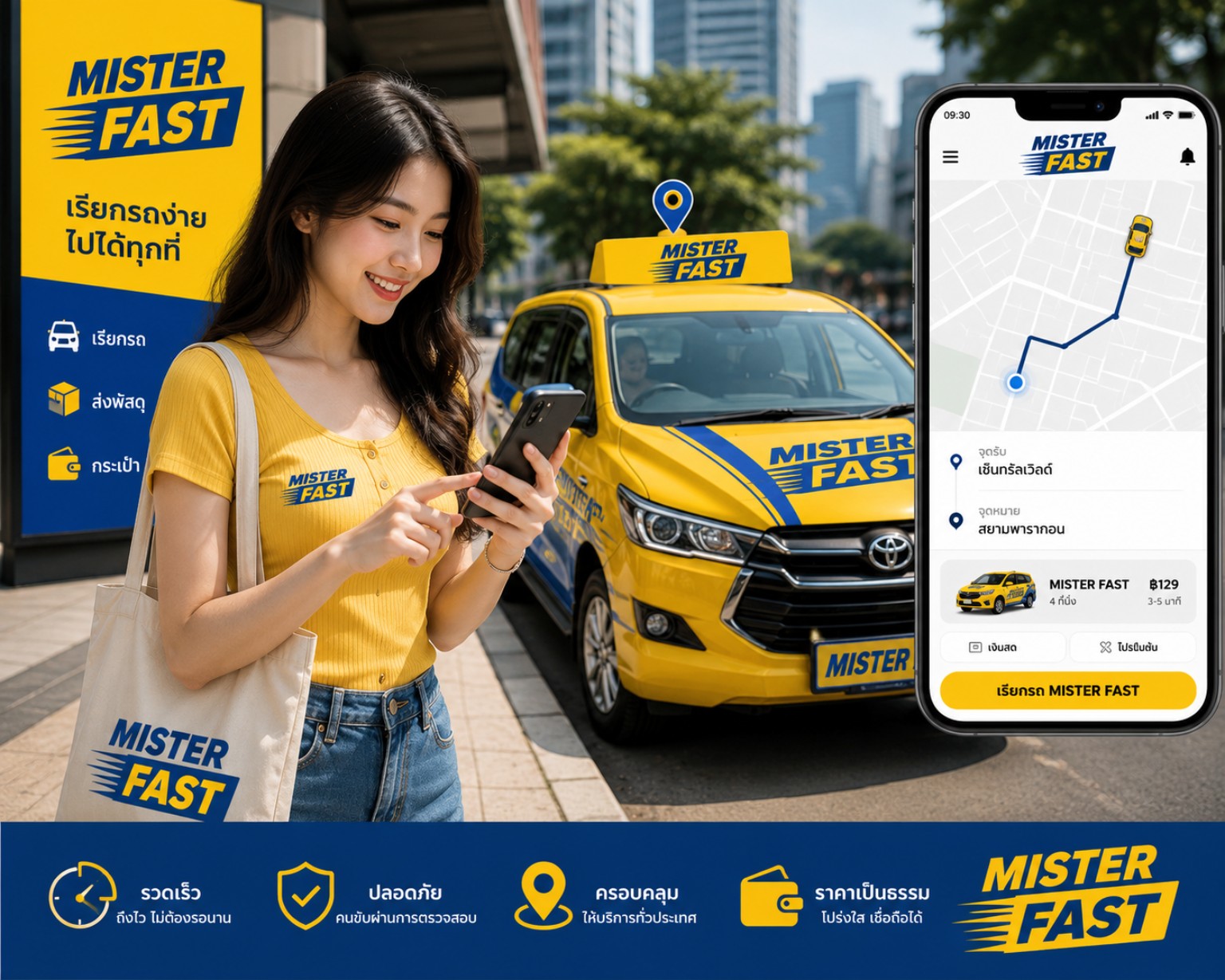 ลูกค้าเรียกรถ MISTER FAST